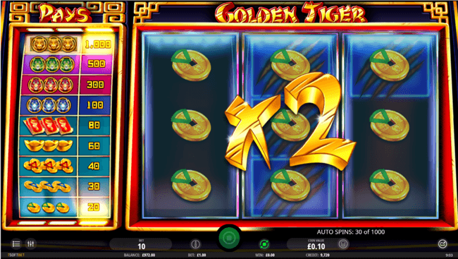 Golden Tiger Slots — main hero banner at Casino Regina Casino